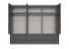 Falttürenschrank >OXFORD< in GRAPHIT mit Schubladen - 300x216x58cm (BxHxT)