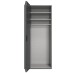 Falttürenschrank >OXFORD< in GRAPHIT - 100x236x58cm (BxHxT)