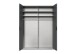 Falttürenschrank >OXFORD< in GRAPHIT - 200x236x58cm (BxHxT)