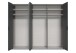 Falttürenschrank >OXFORD< in GRAPHIT mit Spiegel - 300x236x58cm (BxHxT)