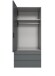 Falttürenschrank >OXFORD< in GRAPHIT - 100x236x58cm (BxHxT)