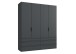 Falttürenschrank >OXFORD< in GRAPHIT - 200x236x58cm (BxHxT)
