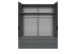 Falttürenschrank >OXFORD< in GRAPHIT - 200x236x58cm (BxHxT)