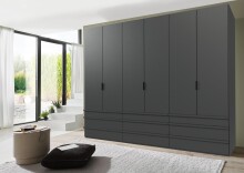 Falttürenschrank >OXFORD< in GRAPHIT -...
