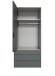 Falttürenschrank >OXFORD< in GRAPHIT - 100x236x58cm (BxHxT)