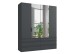 Falttürenschrank >OXFORD< in GRAPHIT - 200x236x58cm (BxHxT)