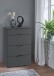 Hochkommode >OXFORD< in GRAPHIT - 54x84x41cm (BxHxT)