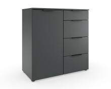 Kommode >OXFORD< in GRAPHIT - 81x84x41cm (BxHxT)