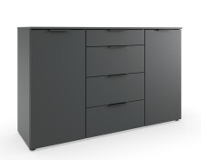 Sideboard >OXFORD< in GRAPHIT - 135x84x41cm (BxHxT)