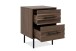 Nachtkonsole >Falun< in Dekor Nussbaum 3D-Fronten in Wellenoptik - 40x55x39cm (BxHxT)