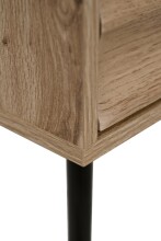 Nachtkonsole >Falun< in Artisan/Eiche 3D-Fronten in Wellenoptik - 40x55x39cm (BxHxT)