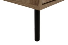 Nachtkonsole >Falun< in Artisan/Eiche 3D-Fronten in Wellenoptik - 40x55x39cm (BxHxT)