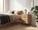 Nachtkonsole >Falun< in Artisan/Eiche 3D-Fronten in Wellenoptik - 40x55x39cm (BxHxT)
