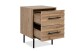 Nachtkonsole >Falun< in Artisan/Eiche 3D-Fronten in Wellenoptik - 40x55x39cm (BxHxT)