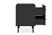 Nachtkonsole >Falun< in anthrazit 3D-Fronten in Wellenoptik - 40x55x39cm (BxHxT)