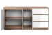 Sideboard >Lindenau< in Dekor Artisan Eiche/weiß hochglanz - 178x88x40 (BxHxT)