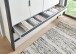 Falttürenschrank >OXFORD< in WEISS mit Schubladen - 200x216x58cm (BxHxT)