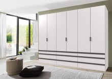 Falttürenschrank >OXFORD< in WEISS mit...