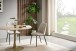 Esszimmerstuhl >Norela< (2er-Set) in creme/schwarz Chenille-Optik - 47x83x56 (BxHxT)