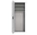 Falttürenschrank >OXFORD< in WEISS - 100x236x58cm (BxHxT)