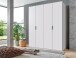 Falttürenschrank >OXFORD< in WEISS - 200x236x58cm (BxHxT)