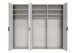 Falttürenschrank >OXFORD< in WEISS - 300x236x58cm (BxHxT)