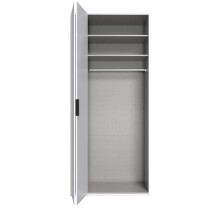 Falttürenschrank >OXFORD< in WEISS mit Spiegel...