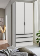 Falttürenschrank >OXFORD< in WEISS mit...