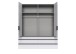 Falttürenschrank >OXFORD< in WEISS mit Schubladen - 200x236x58cm (BxHxT)