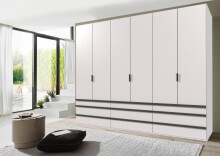 Falttürenschrank >OXFORD< in WEISS mit...
