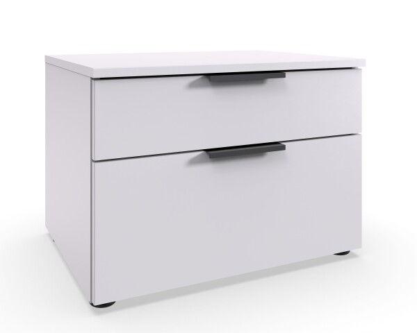 Nachtkommode >OXFORD< in WEISS - 54x39x41cm (BxHxT)