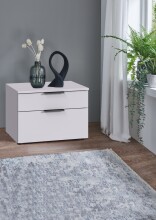 Nachtkommode >OXFORD< in WEISS - 54x39x41cm (BxHxT)