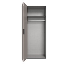 Falttürenschrank >OXFORD< in GRAFIT + SAHARAGRAU - 100x216x58cm (BxHxT)