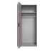 Falttürenschrank >OXFORD< in Graphit / Spiegel - 100x216x58cm (BxHxT)