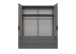 Falttürenschrank >OXFORD< in Saharagrau, Korpus Grafit - 200x216x58cm (BxHxT)