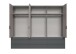 Falttürenschrank >OXFORD< in Saharagrau / Grafit - 300x216x58cm (BxHxT)