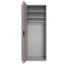 Falttürenschrank >OXFORD< in Saharagrau, Korpus Grafit - 100x236x58cm (BxHxT)