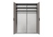 Falttürenschrank >OXFORD< in Saharagrau, Korpus Grafit - 200x236x58cm (BxHxT)