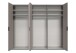 Falttürenschrank >OXFORD< in Saharagrau, Korpus Grafit - 300x236x58cm (BxHxT)