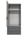 Falttürenschrank >OXFORD< in Grafit / Spiegel - 100x236x58cm (BxHxT)