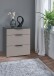 Nachtkommode >OXFORD< in Saharagrau, Korpus Graphit - 54x61x41cm (BxHxT)