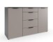 Sideboard >OXFORD< in Saharagrau, Korpus Graphit - 135x84x41cm (BxHxT)