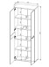 Aktenschrank >Memphis< in Artisan Eiche Dekor / Graphit - 75x197x38 (BxHxT)