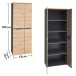 Aktenschrank >Memphis< in Artisan Eiche Dekor / Graphit - 75x197x38 (BxHxT)