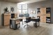 Aktenregal >Memphis< in Artisan Eiche Dekor / Graphit - 45x197x38 (BxHxT)