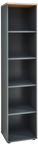 Aktenregal >Memphis< in Artisan Eiche Dekor / Graphit - 45x197x38 (BxHxT)