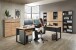 Aktenregal >Memphis< in Artisan Eiche Dekor / Graphit - 45x197x38 (BxHxT)