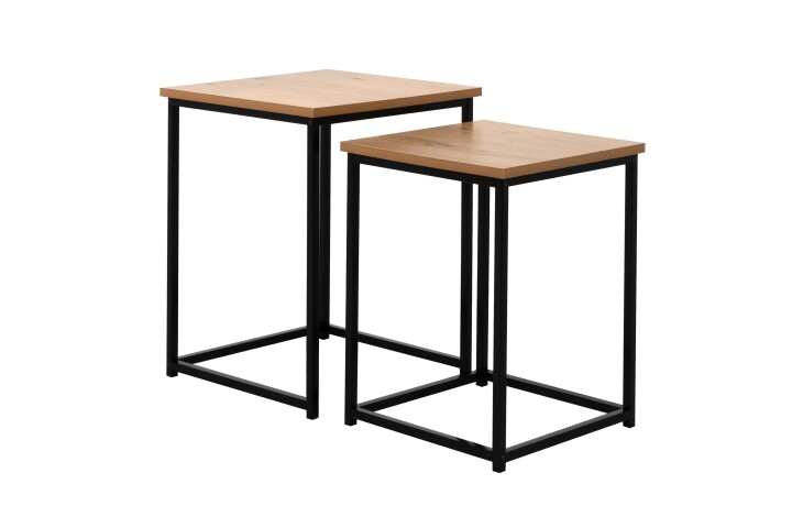 Satztisch >Trelleborg< (2er-Set) Artisan / schwarz - 40x50x40 / 35x45x35cm