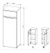 Aktenschrank >Memphis< in Artisan Eiche Dekor / Graphit - 45x122x38 (BxHxT)