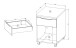 Rollcontainer >Memphis< in Artisan Eiche Dekor / Graphit - 45x66x55 (BxHxT)